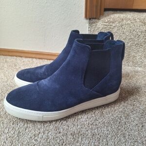 VINCE Newlyn Navy Suede High Top Slip On Sneaker Mens Size 7